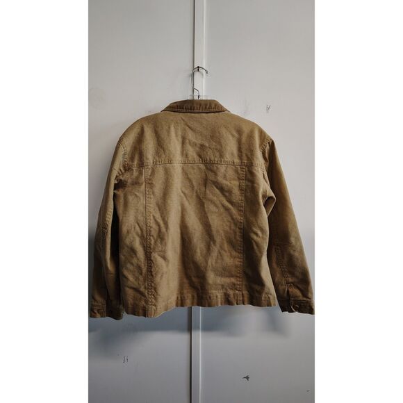 Outback Trading Co Women's XL Tan Floral Lining Zip-Up Ranch Jacket - Picture 2 of 9